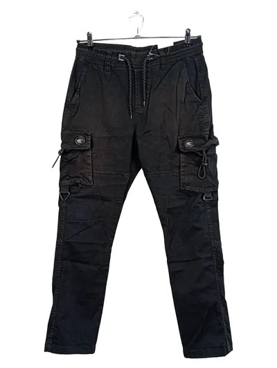 Sublevel Herren Cargohose Schwarz Größe 32 Urban Cargo Jogger W32