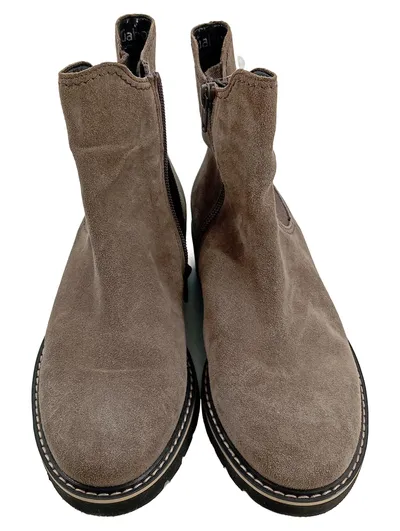 Gabor Damen Chelsea Stiefelette Wildleder Braun Gr. 37 Blockabsatz