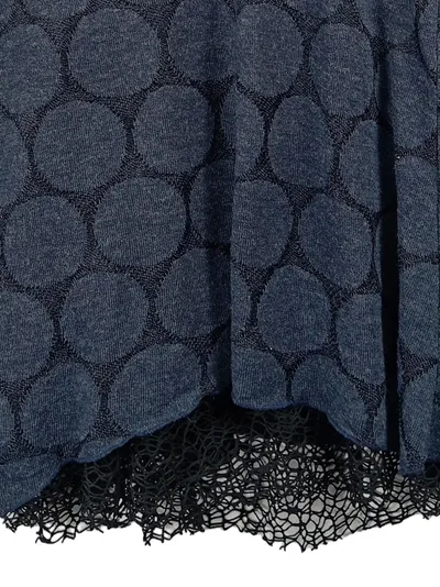 Apricot Pullunder Damen S 36 Blau Punkte Rollkragen Spitze Ärmellos Casual