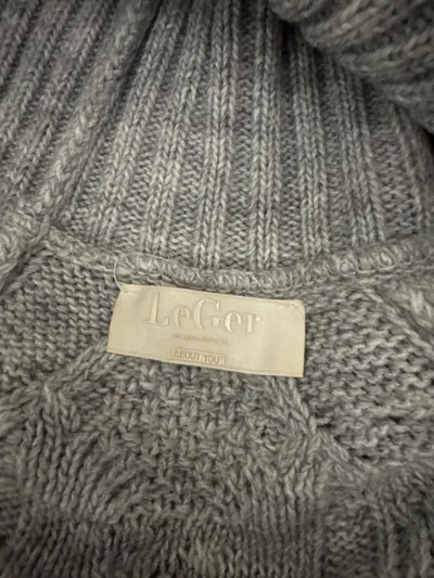 LeGer by Lena Gercke Strickpullover Damen Gr. 38 Grau Zopfmuster