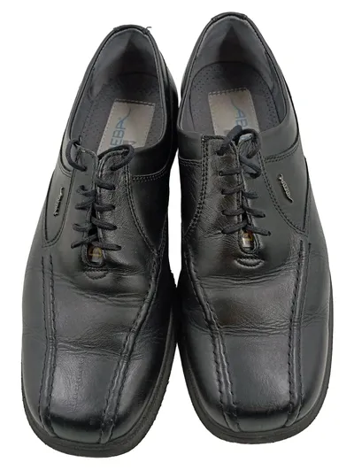 ABEBA Herren Schnürschuhe Leder Business Schwarz Größe 44