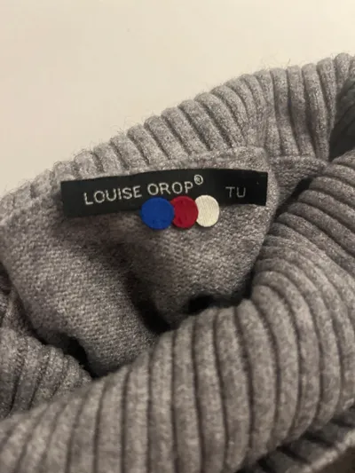 Louise Orop Damen Rollkragenpullover Grau Gr. L Oversized Strick