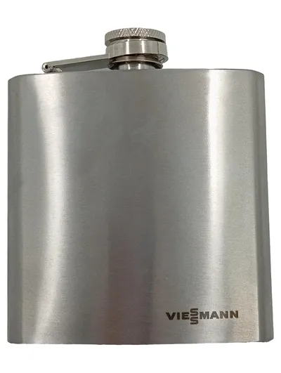 Viessmann Flachmann Trinkflasche Taschenflasche Metall Silber 250ml