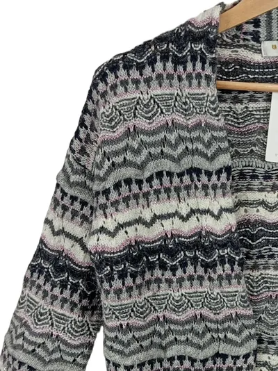 Rich & Royal Damen Strickjacke Gr. 36 S Mehrfarbig Ethno Muster Cardigan