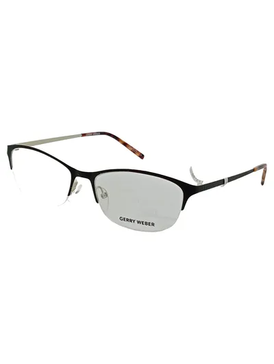 Gerry Weber Brillengestell GW 1136 Damen Halbrahmen Schwarz Metall
