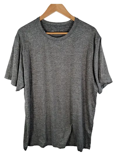Under Armour HeatGear Herren T-Shirt Gr. XL Grau Meliert Sport Kurzarm