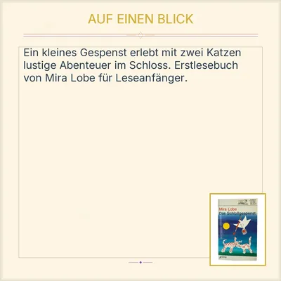 Das Schloßgespenst Mira Lobe Arena Erstlesebuch Kinderbuch