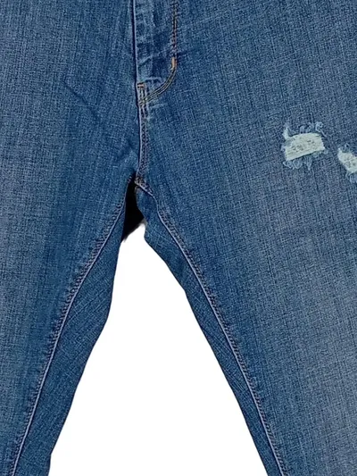 GABBA Herren Slim Fit Jeans Destroyed Used Look Blau Größe 36