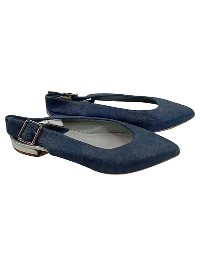Maripé Slingback Damen Schuhe Ballerina Blau Wildleder Gr. 37.5
