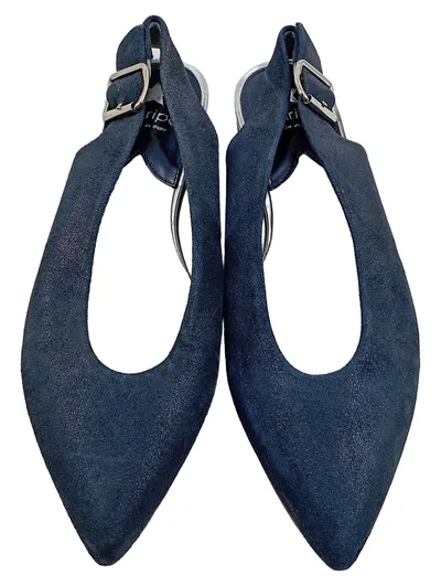 Maripé Slingback Damen Schuhe Ballerina Blau Wildleder Gr. 37.5