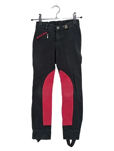 HKM Reithose Kinder Gr. 128 Schwarz Rot Vollbesatz My first HKM