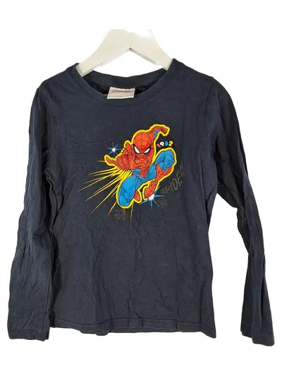 Marvel Spiderman Langarmshirt Kinder Gr. 134 Dunkelgrau Longsleeve