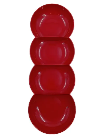 Tupperware Servierschale Snackschale 4er Set Rot Kunststoff 1500ml