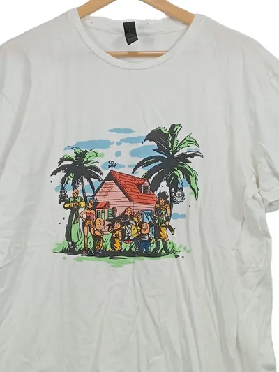 Gildan Dragon Ball Z Kame House Anime T-Shirt Weiß Herren Gr. 50, L