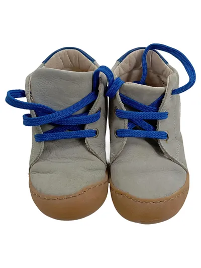 Bo-bell Kinder Lauflernschuhe Halbschuhe Grau Blau Leder Gr. 23