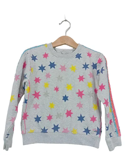 JETTE by STACCATO Kinder Pullover Sternenmuster Grau Gr. 104/110