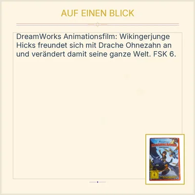 Drachenzähmen leicht gemacht DVD DreamWorks Animationsfilm FSK 6