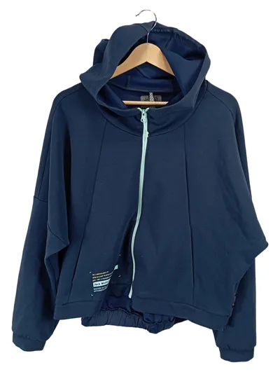 Jack Wolfskin Damen Hoodie Kapuzenjacke Gr. XL 46 Blau Outdoor Zip