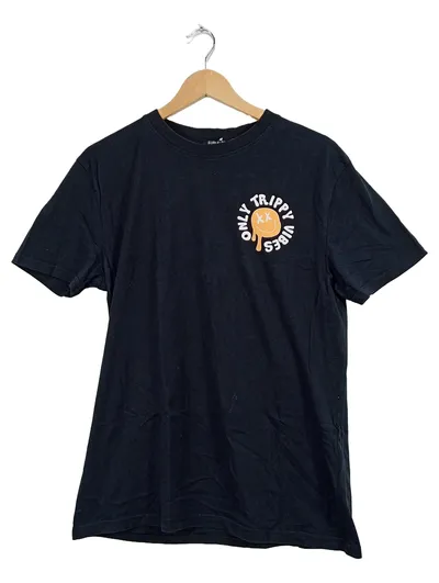 Sublevel T-Shirt Herren Gr. S Schwarz Streetwear Only Trippy Vibes Print