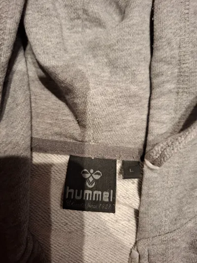 hummel Sweatjacke Damen Gr. L Grau Kapuze Reißverschluss Sportjacke