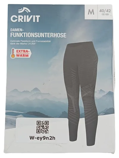 Crivit Damen Ski Funktionsunterhose Extra Warm Thermo Gr. M 40/42 Schwarz
