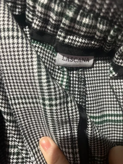 LASCANA Damen Stoffhose kariert Gr. 44 XXL Hahnentritt grau Business
