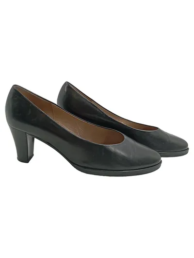 Gabor Damen Pumps Leder Schwarz Klassisch Elegant Größe 39 Absatz 8cm
