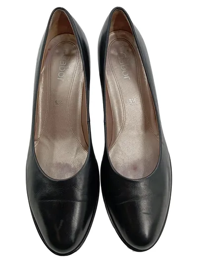 Gabor Damen Pumps Leder Schwarz Klassisch Elegant Größe 39 Absatz 8cm