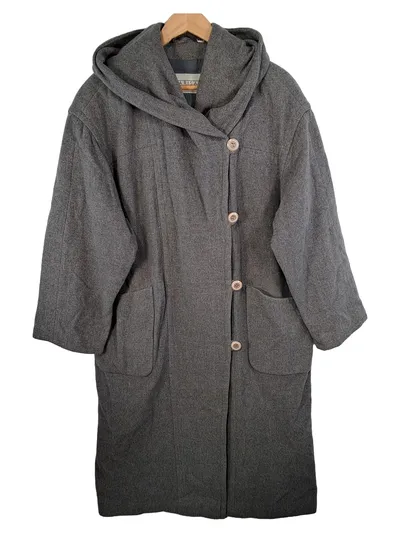 Barisal Damen Mantel Kapuze Wolle Grau Gr. 38 Klassisch Winter