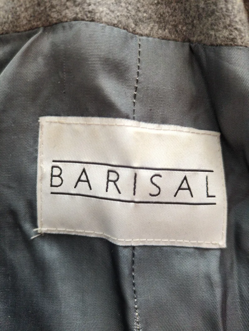 Barisal Damen Mantel Kapuze Wolle Grau Gr. 38 Klassisch Winter 3