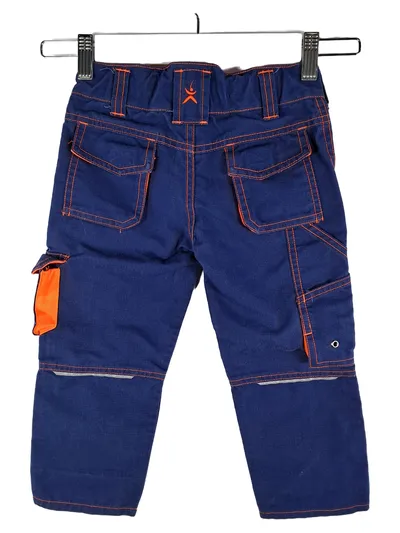 PLANAM Kinder Arbeitshose Gr. 86/92 Blau Orange Cargo Workwear
