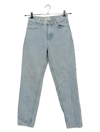 MANGO MNG Denim Mom Jeans Damen Gr. 34 XS Hellblau High Waist