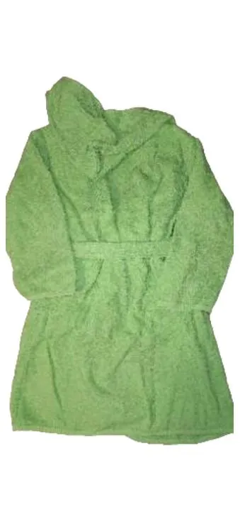 Erwin Müller Kinder Bademantel Frottee Kapuze Gr. 122/128 Grün