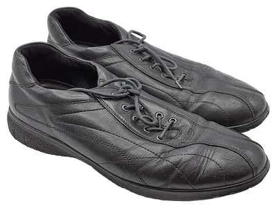 ECCO Herren Schnürschuhe Leder Schwarz Größe 41 Komfort Business Casual