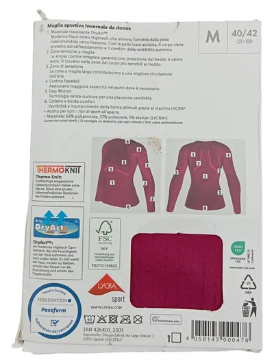Crivit Damen Winter Funktionsunterhemd Ski Gr. 40/42 Pink Extra Warm