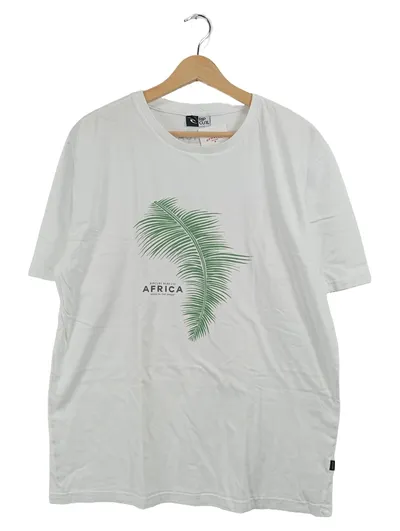Rip Curl T-Shirt Herren Weiß Afrika Motiv Surf Gr. 2XL/56