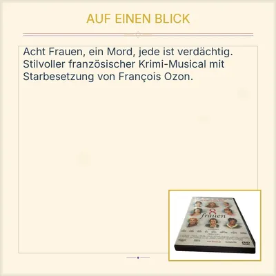 8 Frauen DVD François Ozon Krimi Komödie Constantin Film