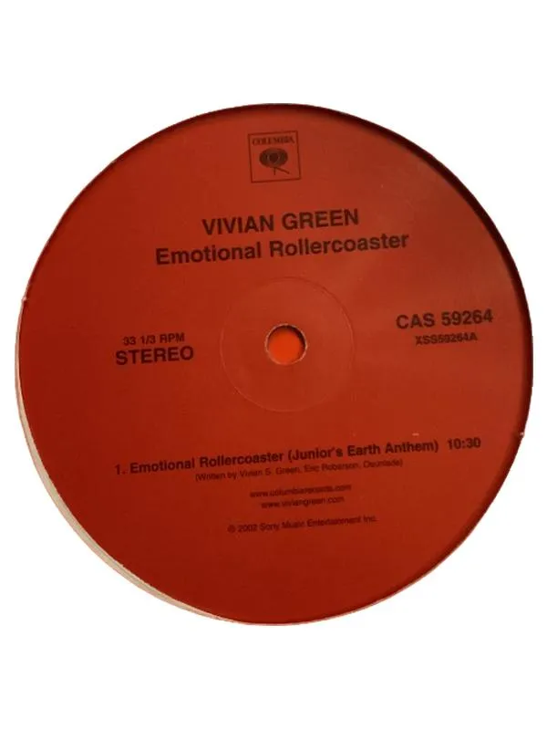 Vivian Green Emotional Rollercoaster Vinyl Single Columbia Soul R&B 2002 1