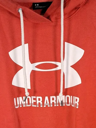 Under Armour Hoodie Kapuzenpullover Damen Gr. S Orange Logo