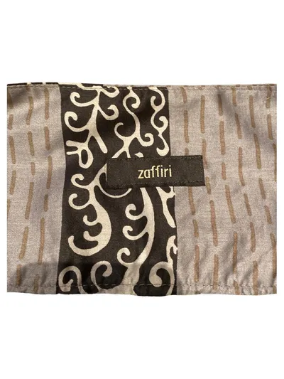 Zaffiri Damen A-Linienrock Gr. 42 Grau Schwarz Vintage Muster Faltenrock