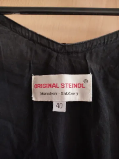 Original Steindl Dirndl Trachtenkleid Damen Gr. 40 Schwarz Rot Gepunktet