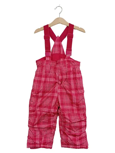 Topolino Latzhose Schneehose kariert Mädchen Gr. 86 Pink Skihose