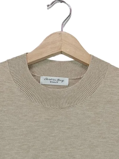 Christian Berg Woman Damen Pullover Beige Gr. XS Rundhals Basic