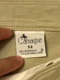Camargue Herren Stoffhose Chino Beige Größe 52 XL W36 Klassisch 4