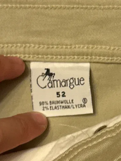 Camargue Herren Stoffhose Chino Beige Größe 52 XL W36 Klassisch 4