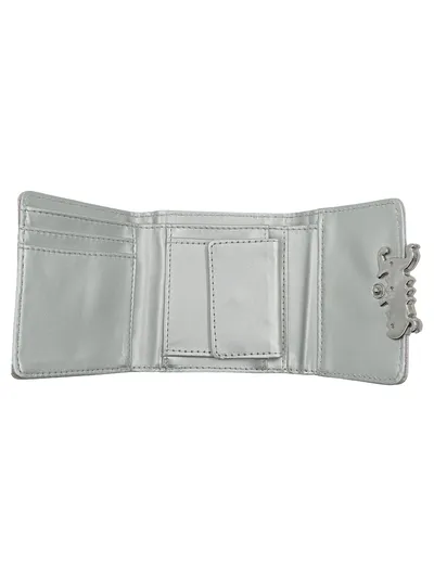 Juicy Couture Geldbörse Damen Silber Glamourös Glitzer Strass Logo