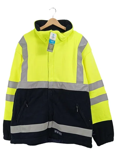 Sioen Industries Arbeitsjacke Herren XL Gelb Schwarz Reflektierend Fleece