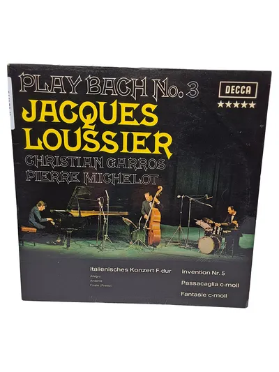 Decca Jacques Loussier Trio Play Bach Vinyl LP Jazz SLK 16669-P