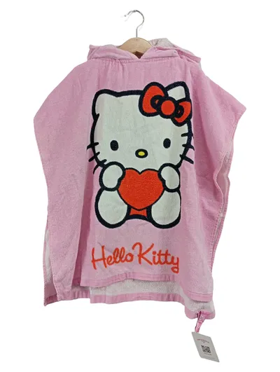 Hello Kitty Kinder Poncho Badeponcho Handtuch Rosa Einheitsgröße