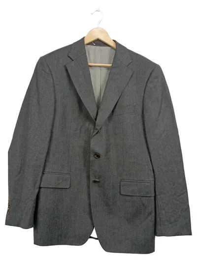 windsor. Herren Sakko Gr. 50 L Grau Wolle Klassisch Business Blazer